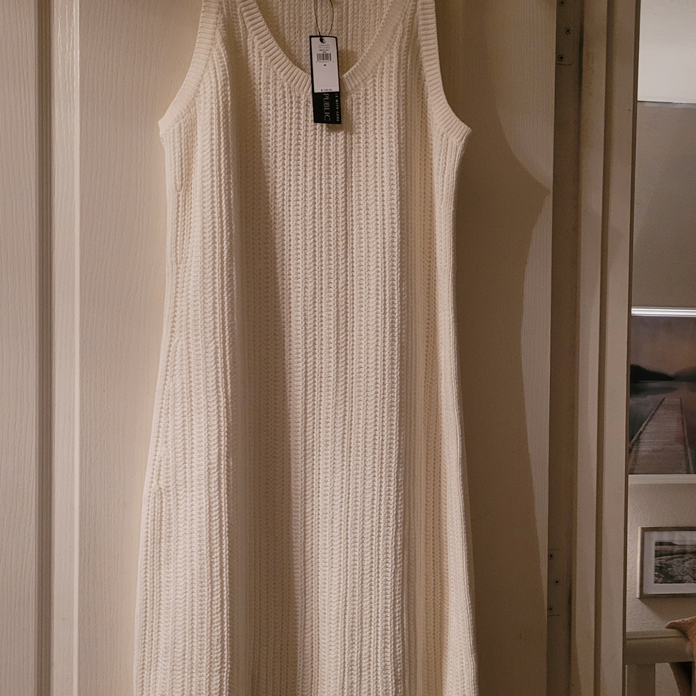 Banana Republic Cream Midi Dress - Picture 2 of 3